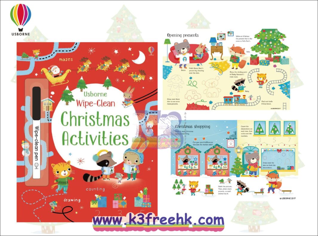 USBORNE WIPE-CLEAN CHRISTMAS ACTIVITIES