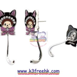 Atelier Monchhichi Swarovski司華洛世奇水晶 貓造形耳環 -黑色 Atelier Monchhichi Swarovsk earring - Cat Chic - Black