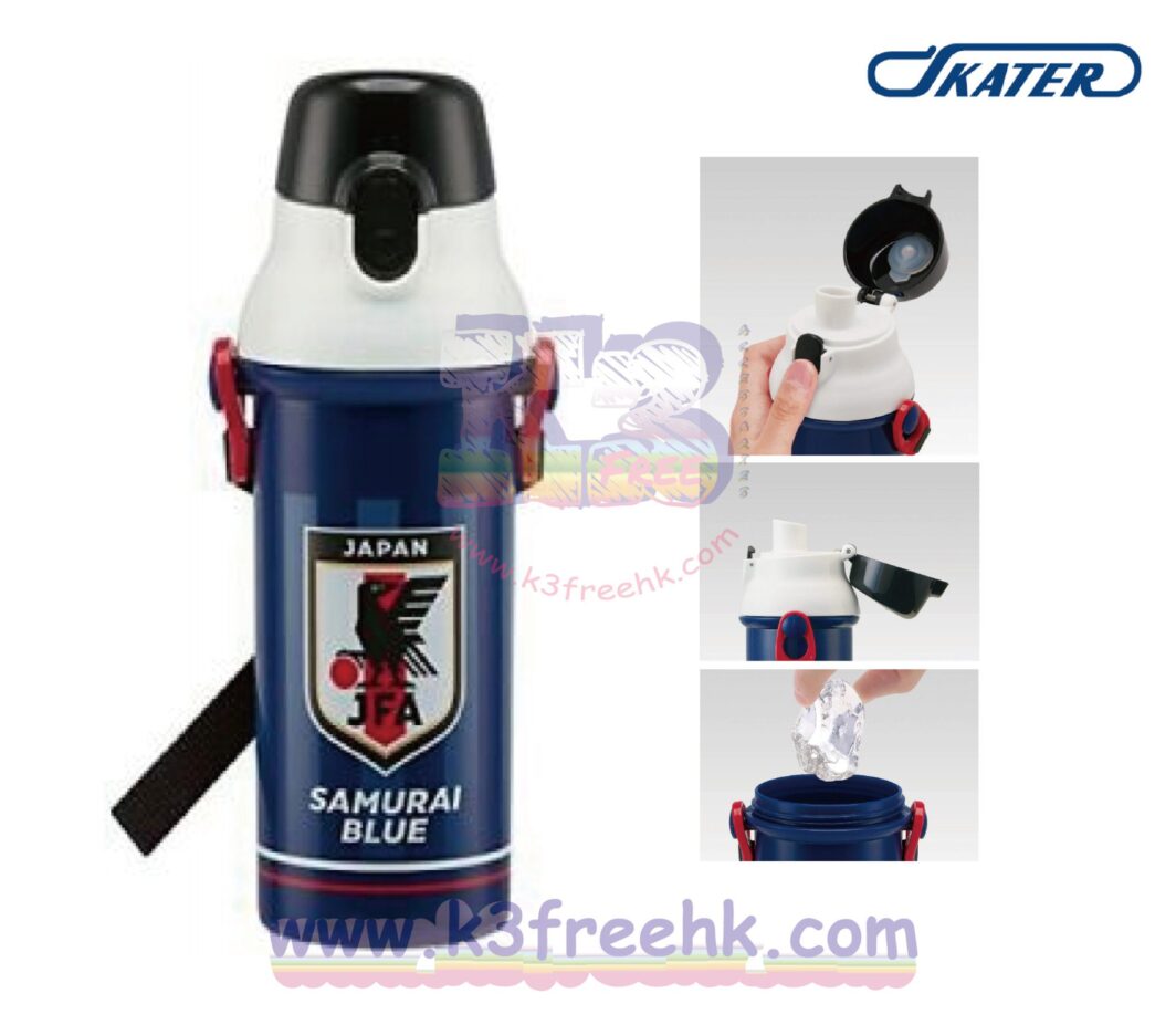 日本製 Skater 直飲水樽 480ml – JFA Samurai Blue Skater Direct Drinking Plastic One Touch Bottle 480ml – JFA Samurai Blue