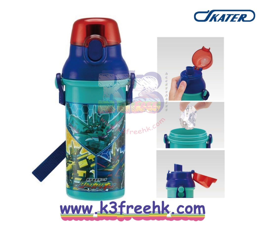 日本製 Skater 直飲水樽 480ml – 新幹線戰士 (綠色) Skater Direct Drinking Plastic One Touch Bottle 480ml – Shinkalion (Green)