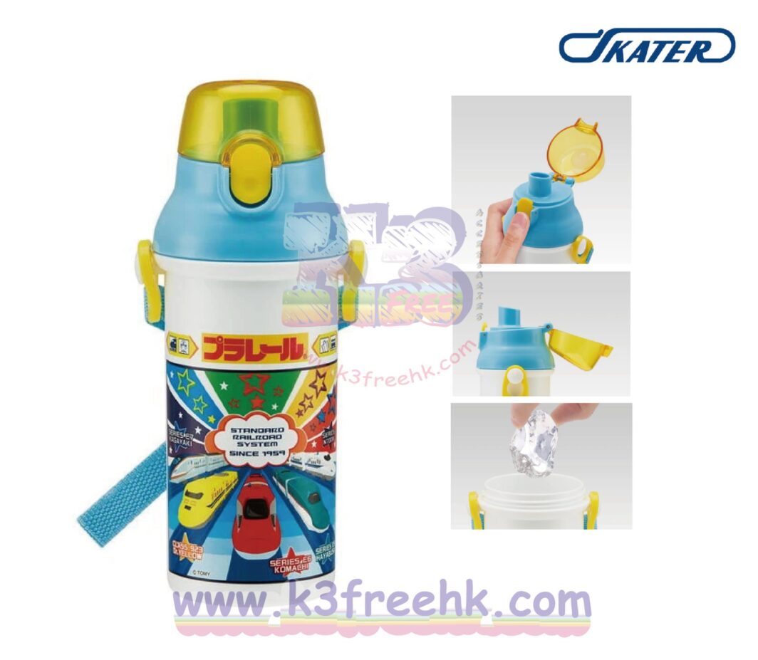 日本製 Skater 直飲水樽 480ml - 新幹線 (白色) Skater Direct Drinking Plastic One Touch Bottle 480ml - Shinkansen (White Color)