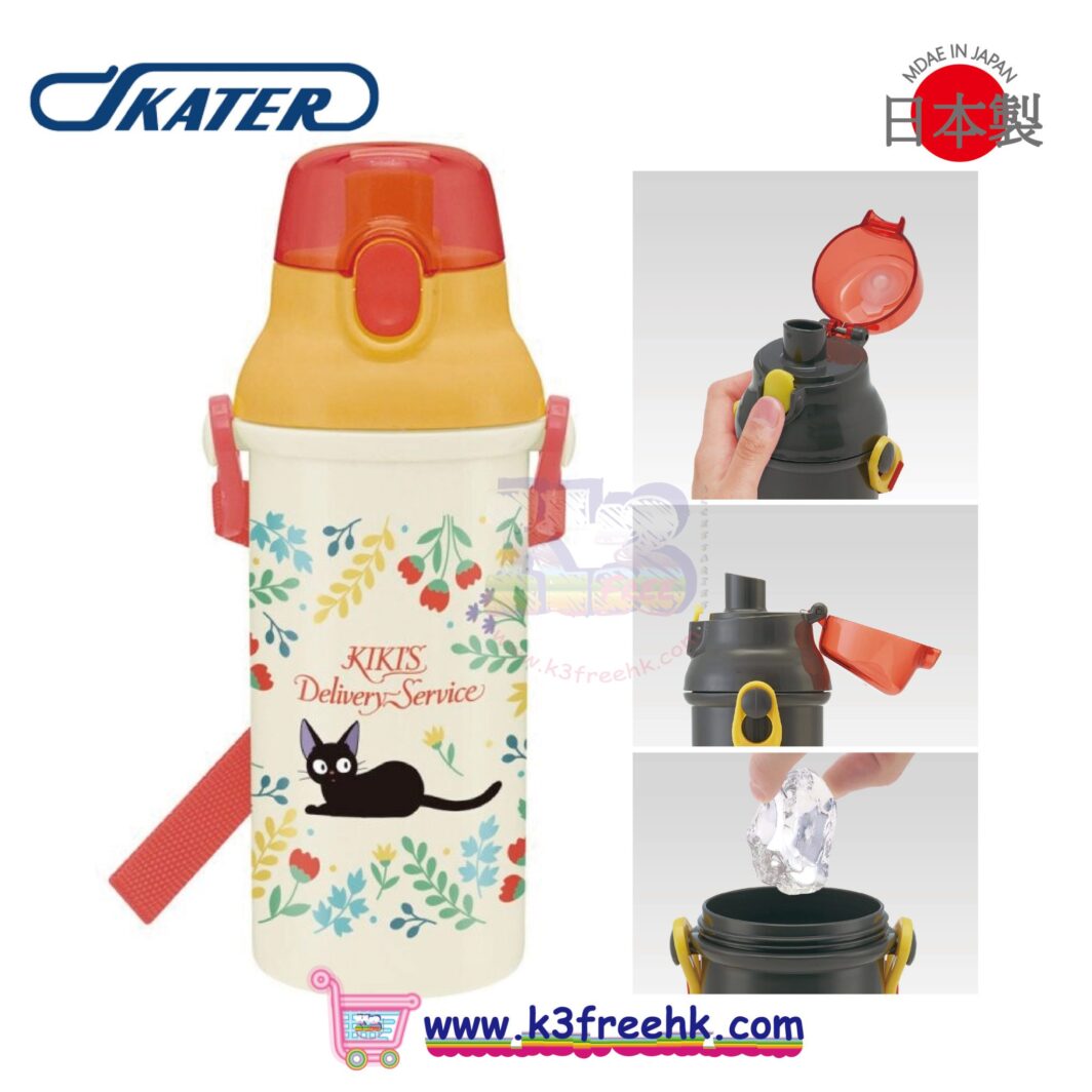 日本製 Skater 直飲水樽 480ml - 魔女宅急便  Skater Direct Drinking Plastic One Touch Bottle 480ml - KiKi's Delivery Service