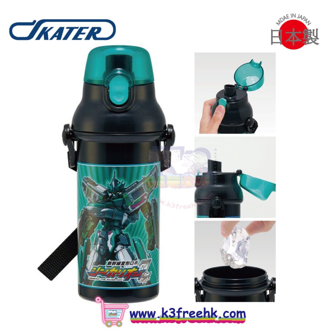 日本製 Skater 直飲水樽 480ml - 新幹線戰士 (綠色) Skater Direct Drinking Plastic One Touch Bottle 480ml - Shinkalion  (Green Color)