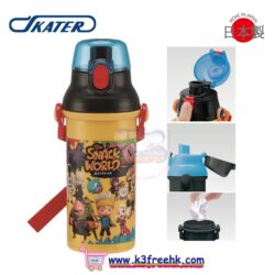 日本製 Skater 直飲水樽 480ml - 點心大冒險 Skater Direct Drinking Plastic One Touch Bottle 480ml - Snack World