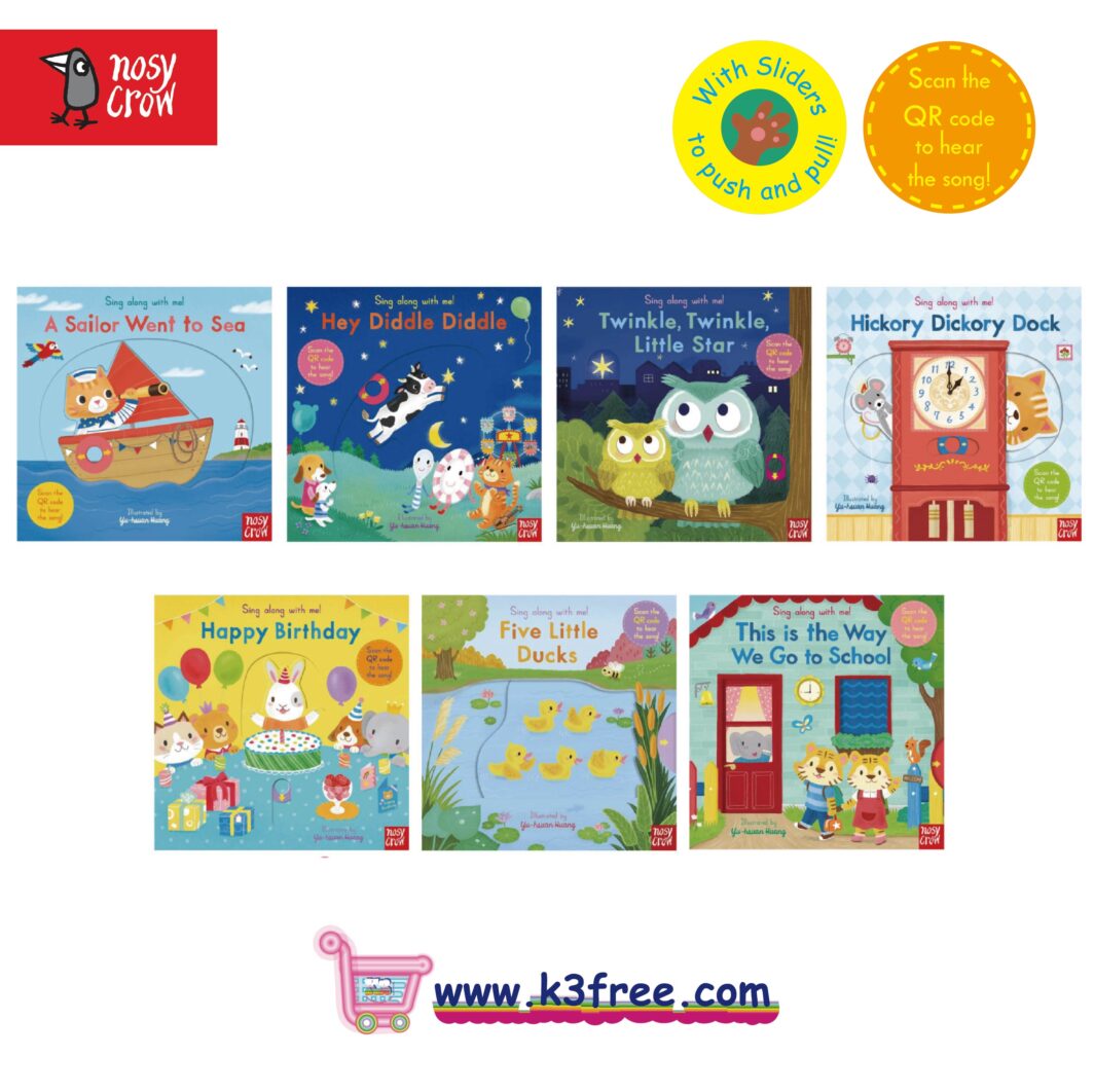 NOSY CROW SING ALONG WITH ME ! BOOK SET ( 7 BOOKS ) - Scan the QR code to hear ther song !