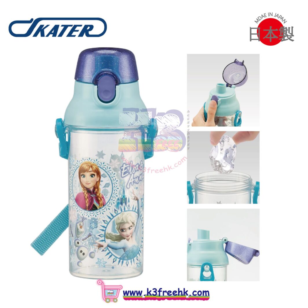 日本製 直飲水樽 480ml (透明) - 冰雪奇緣 Skater Direct Drink 480ML (Clear Bottle) - Frozen