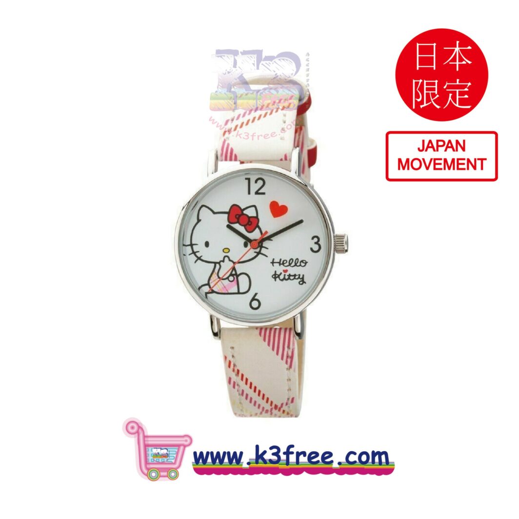 日本限定 Sanrio Hello Kitty 手錶 - 紅白條紋 Japan Limited Sanrio Hello Kitty Watch - Red&White wstripe