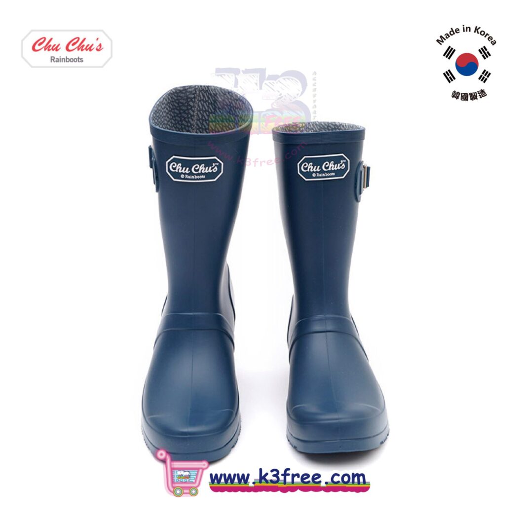 韓國製 CHU CHU's 中筒雨靴 水鞋 水靴 - 藍色 Korea Chu Chu's middle rainboots - Blue