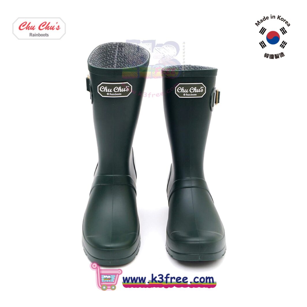 韓國製 CHU CHU's 中筒雨靴 水鞋 水靴 - 綠色 Korea Chu Chu's middle rainboots - Green