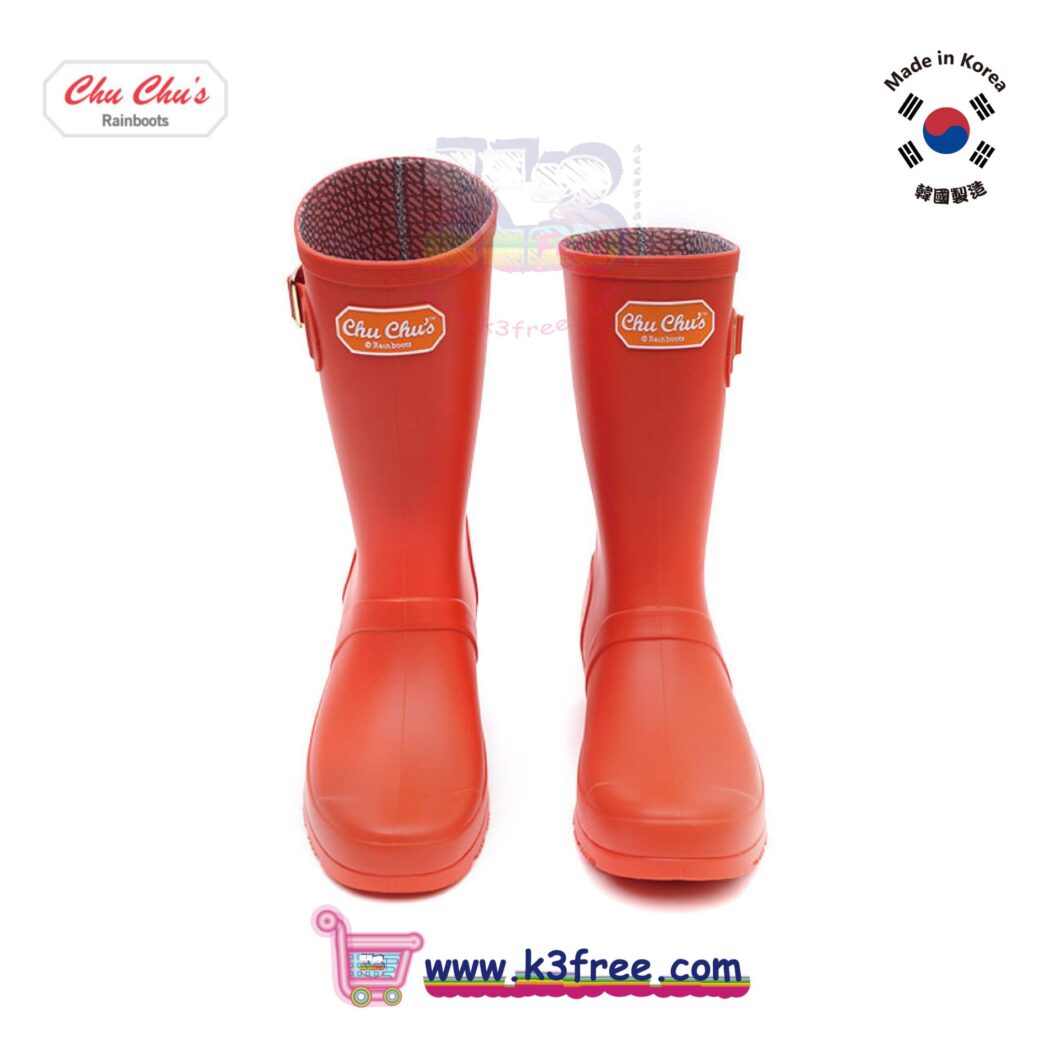 韓國製 CHU CHU's 中筒雨靴 水鞋 水靴 - 橘色 Korea Chu Chu's middle rainboots - Orange