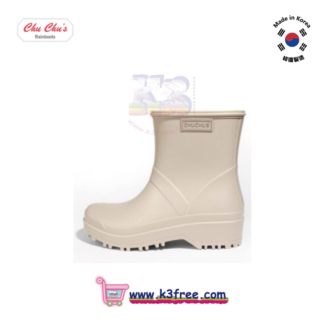 韓國製 CHU CHU's 短筒雨靴 水鞋 水靴 米色 Korea Chu Chu's short rainboots Biege