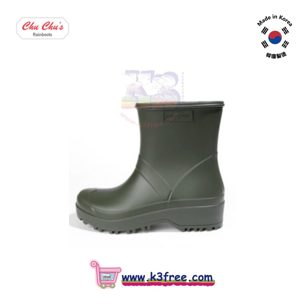 韓國製 CHU CHU's 短筒雨靴 水鞋 水靴 綠色 Korea Chu Chu's short rainboots Green