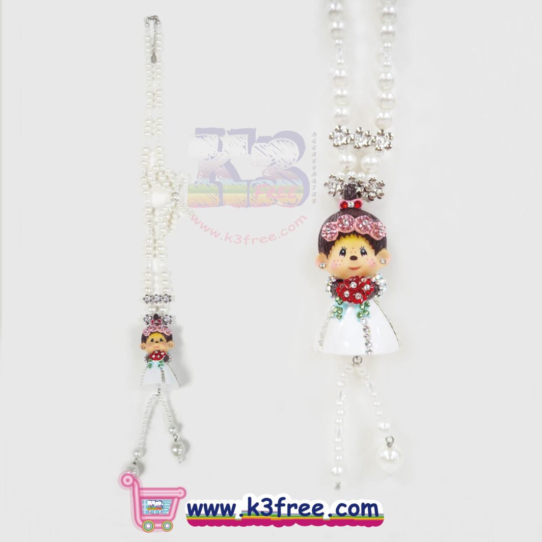 Atelier Monchhichi 司華洛世奇水晶 婚紗造型長頸鏈 - 女孩 Atelier Monchhichi Swarovski wedding dress style long necklace - Girl