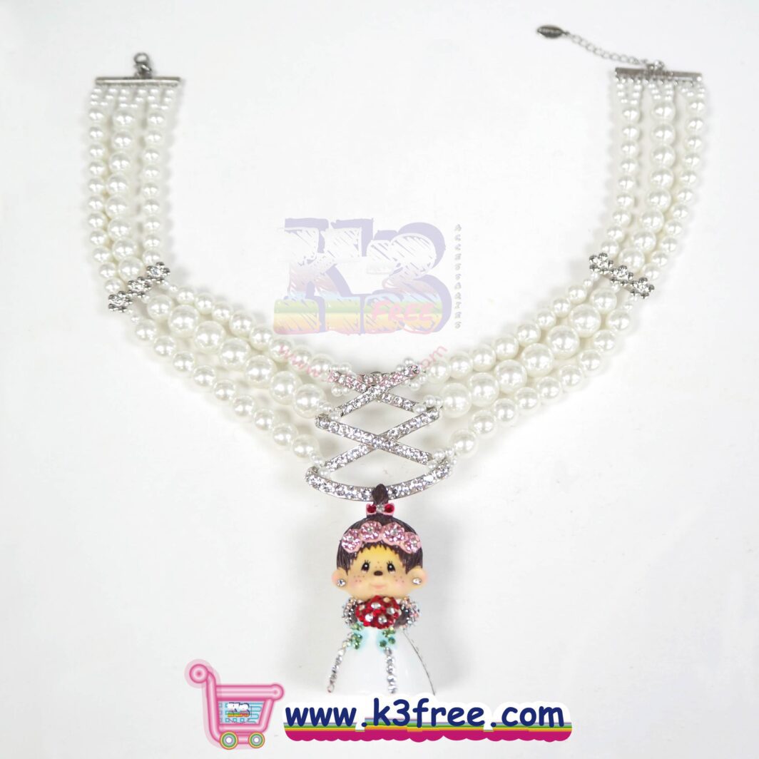 Atelier Monchhichi 司華洛世奇水晶 婚紗造型頸鏈 - 女孩 Atelier Monchhichi Swarovski wedding dress style necklace - Girl