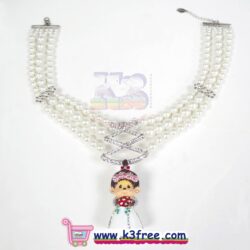 Atelier Monchhichi 司華洛世奇水晶 婚紗造型頸鏈 - 女孩 Atelier Monchhichi Swarovski wedding dress style necklace - Girl