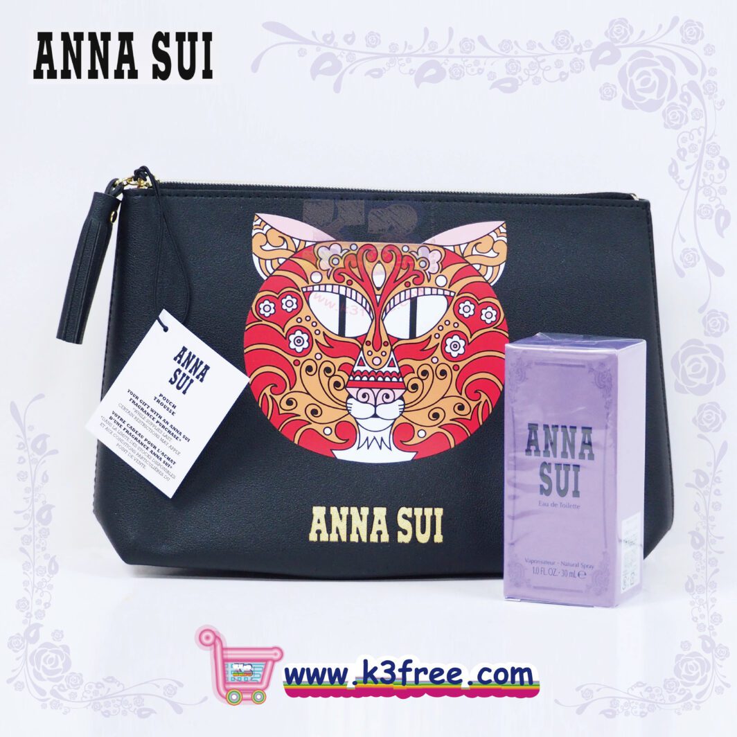 Anna Sui 紫色魔鏡淡香水 EDT 30ml - 附 Anna Sui 貓圖案 手拿包 小物袋 Anna Sui Eau de Toilette Vaporisateur - Natural Spray 30ML - w/ Anna Sui cat motif Pouch Clutch Bag  