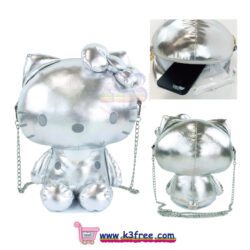 日本限定Sanrio Hello Kitty 金屬銀色斜孭袋 手機袋 Japan Sanrio Hello Kitty Metallic Silver Shoulder Bag