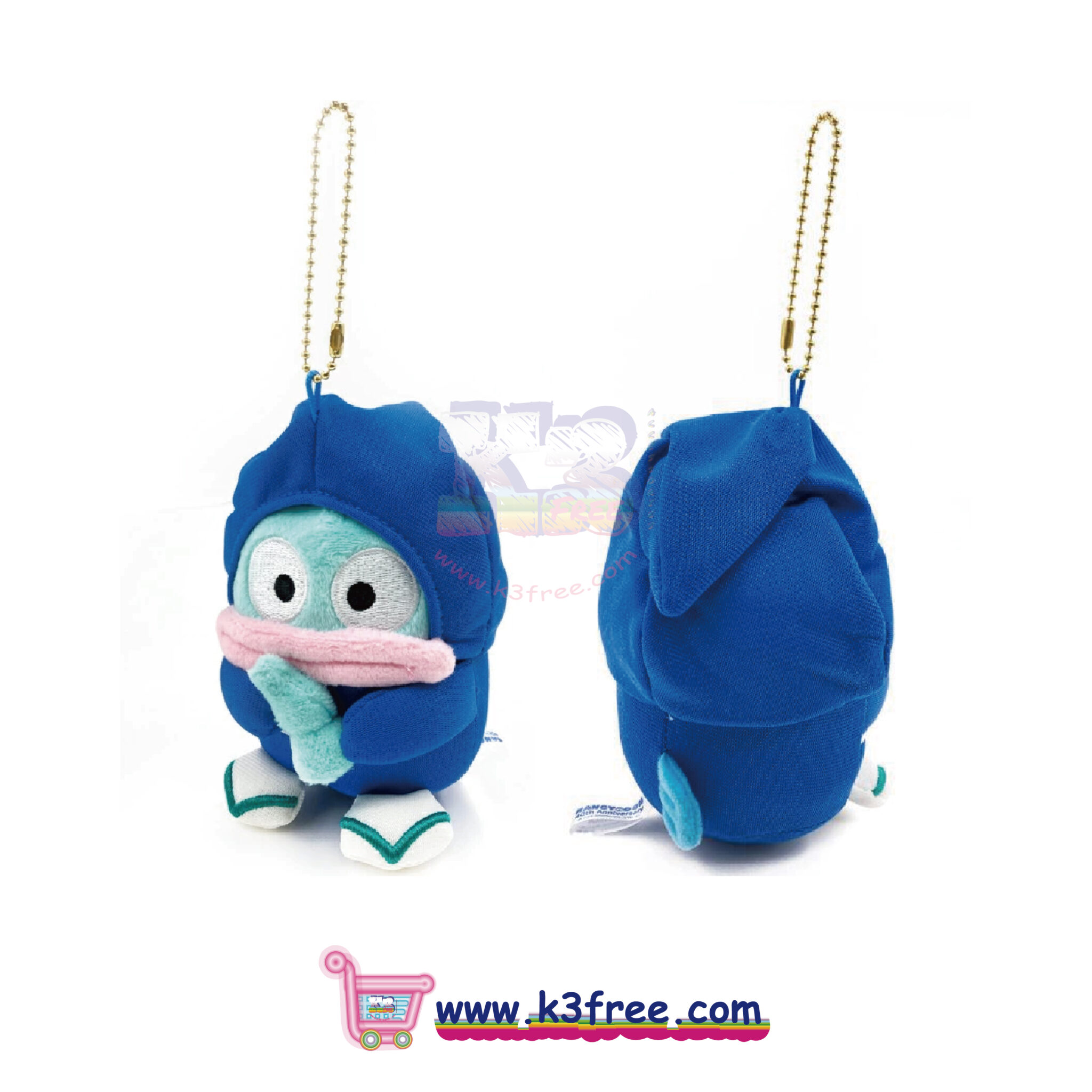 Japan Sanrio hangyodon Ninja plush Keychain 1 Japan Sanrio hangyodon Ninja plush Keychain