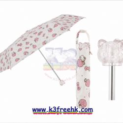 Sanrio Hello Kitty 縮骨遮(大頭) Sanrio Hello Kitty folding umbrella
